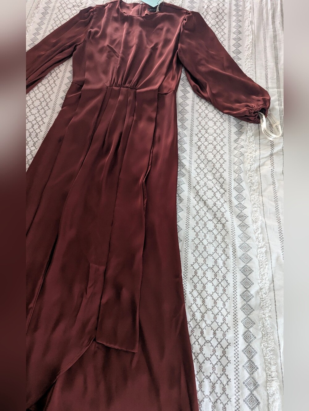 NWT Pin-Up Art Satin Dress - Picture 5 of 15
